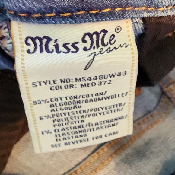 Miss Me - Mid Rise Wide Leg Braided Waist Denim Rodeo Jeans Sz: 25 - Picture 9 of 9
